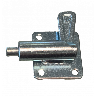 pull latch with plate attachment bolt on version stem Ø10mm right zinc plated