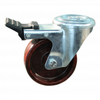 roulette pivotante avec frein 100mm serie 95 ᠆ 09 Trou de boulon palier lisse