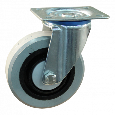 roulette pivotante 125mm série 14 ᠆ 12 Fixation platine roulement à billes