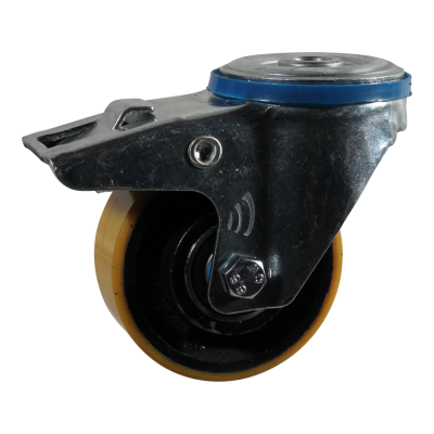 roulette pivotante avec frein 80mm série 28 ᠆ 15 Trou de boulon Pin roulement à billes