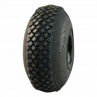 air tire + wheel 3.00-4 V-6605 2.10x4H2 NL75mm steel grey white aluminum RAL 9006