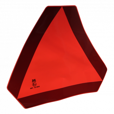 autocollant de balisage de trafic lent base triangle 350-365mm fluorescent rouge