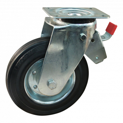 roulette pivotante avec frein 250mm série 02 ᠆ 11 Fixation platine roulement à billes