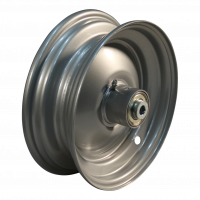 pneu + roue 4.80/4.00-8inch S-6003 WESTFALIA 2.50x8 roulement à billes 12,3  NL124mm métal gris aluminium blanc RAL 9006 - Protempo B.V.