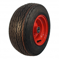 air tire + wheel 16.5x6.5-8 KT-705 + 5.50Bx8H2 NL100mm steel red carmine red RAL 3002