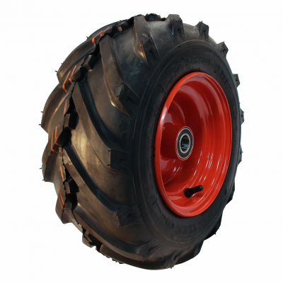 air tire + wheel 16x6.50-8 V-8501 + 5.50Bx8H2 NL100mm steel red carmine red RAL 3002