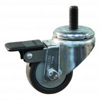 roulette pivotante avec frein 50mm serie 64 ᠆ 40 Goupille filetée M10 palier lisse