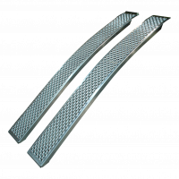 jeu de rampes courbé aluminium 2500 x 260mm support de rampe (L normal)