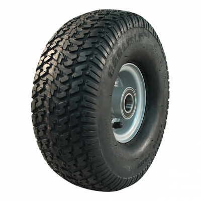 pneu + roue 12x5.00-4 (140/65-4) Turf Pro 2.10-4H2 roulement à billes Ø25 NL75mm métal gris aluminium blanc RAL 9006