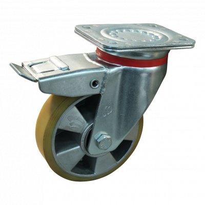 roulette pivotante avec frein 125mm série 29 ᠆ 17 Fixation platine roulement à billes