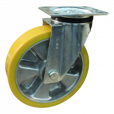 roulette pivotante 200mm série 29 ᠆ 91 Fixation platine roulement à billes