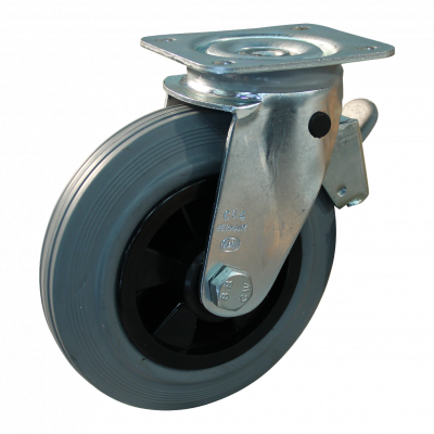 roulette pivotante avec frein 160mm serie 11 - 11 Fixation platine roulement à rouleaux