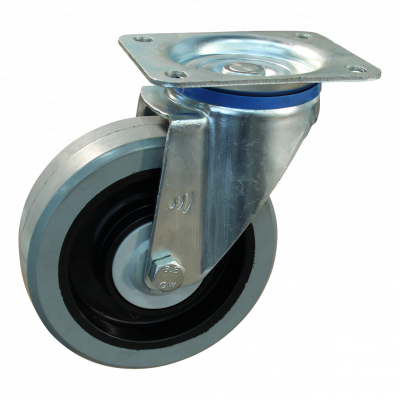 roulette pivotante 160mm série 14 ᠆ 12 Fixation platine roulement à billes