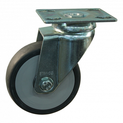 swivel castor 100mm serie 66 ᠆ 51 Plate mounting Plate mounting ball bearing