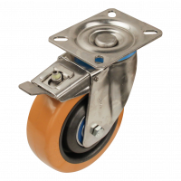 roulette pivotante avec frein 125mm serie 21 ᠆ 31 Fixation platine Roulement à billes en inox