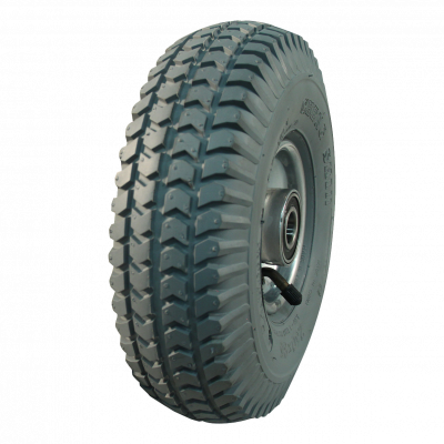 air tire + wheel 3.00-4 / 260x85 C-248 2.10x4H2 NL75mm steel grey white aluminum RAL 9006