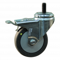 swivel castor with brake 75mm serie 93 ᠆ 40 Draadstift M10 ball bearing